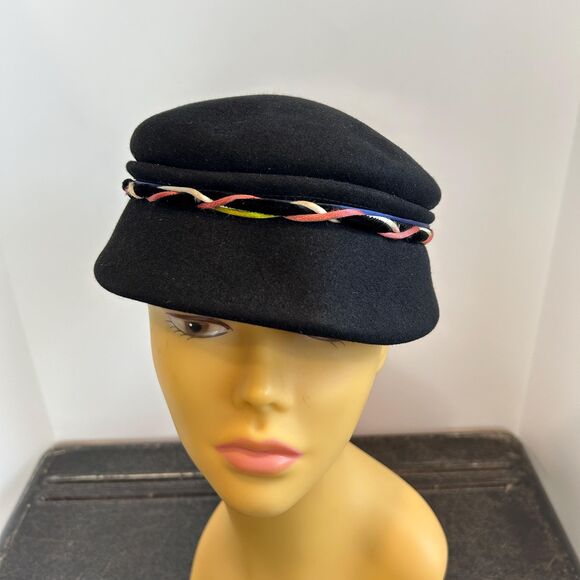 Vintage 50s Felted Wool Braided Ribbon Hat Made in ITALY - Picture 4 of 9